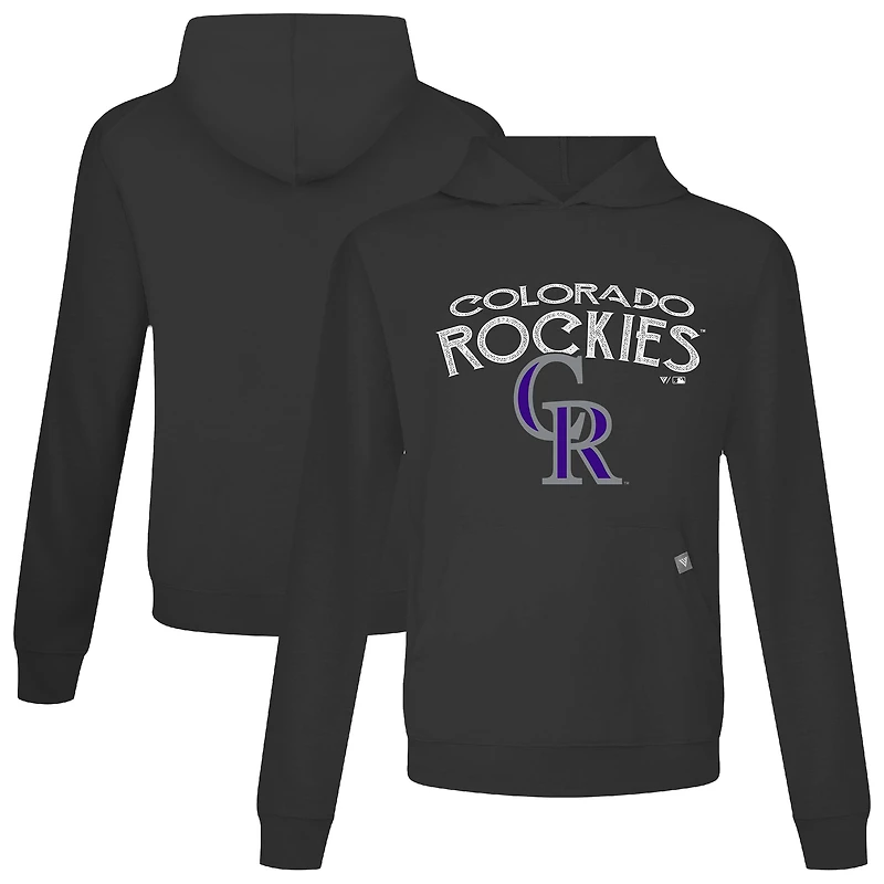 Men's Levelwear Black Colorado Rockies Accolade Relay Mission Pullover Hoodie