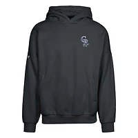 Men's Levelwear  Black Colorado Rockies Contact Pro Card Pullover Hoodie