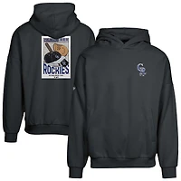 Men's Levelwear  Black Colorado Rockies Contact Pro Card Pullover Hoodie