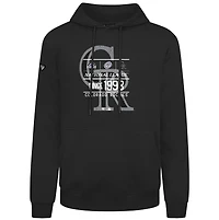 Men's Levelwear  Black Colorado Rockies Cooperstown Collection Distressed Podium Acumen Pullover Hoodie