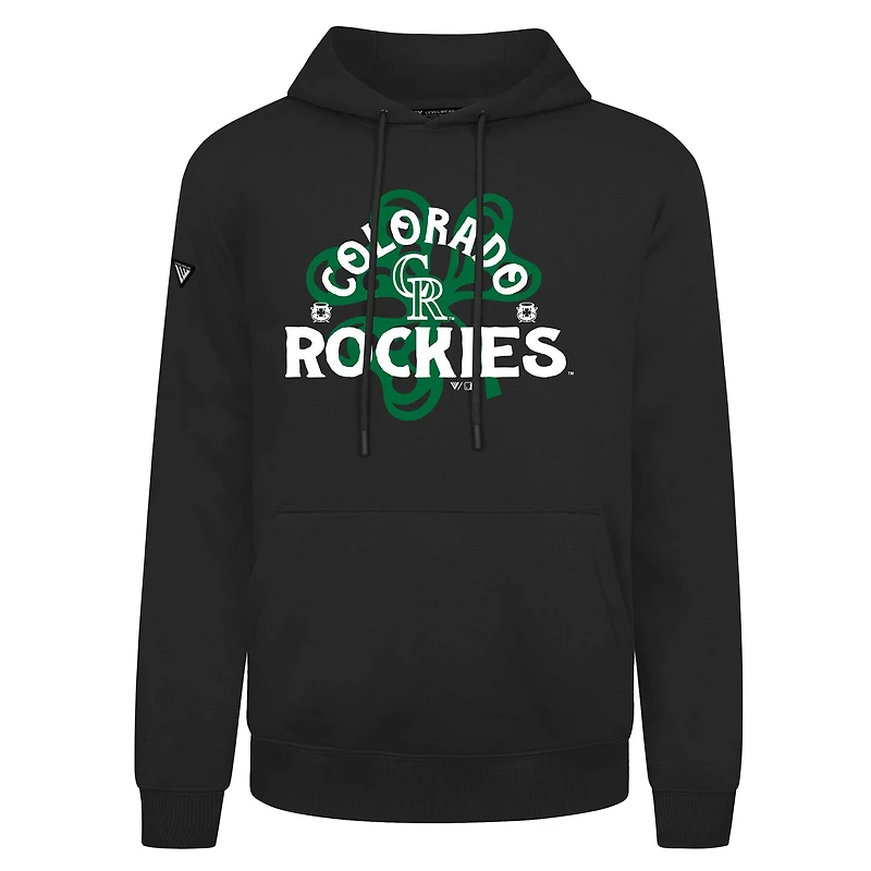 Men's Levelwear Colorado Rockies St. Patrick's Day Podium Shamrock Pullover Hoodie