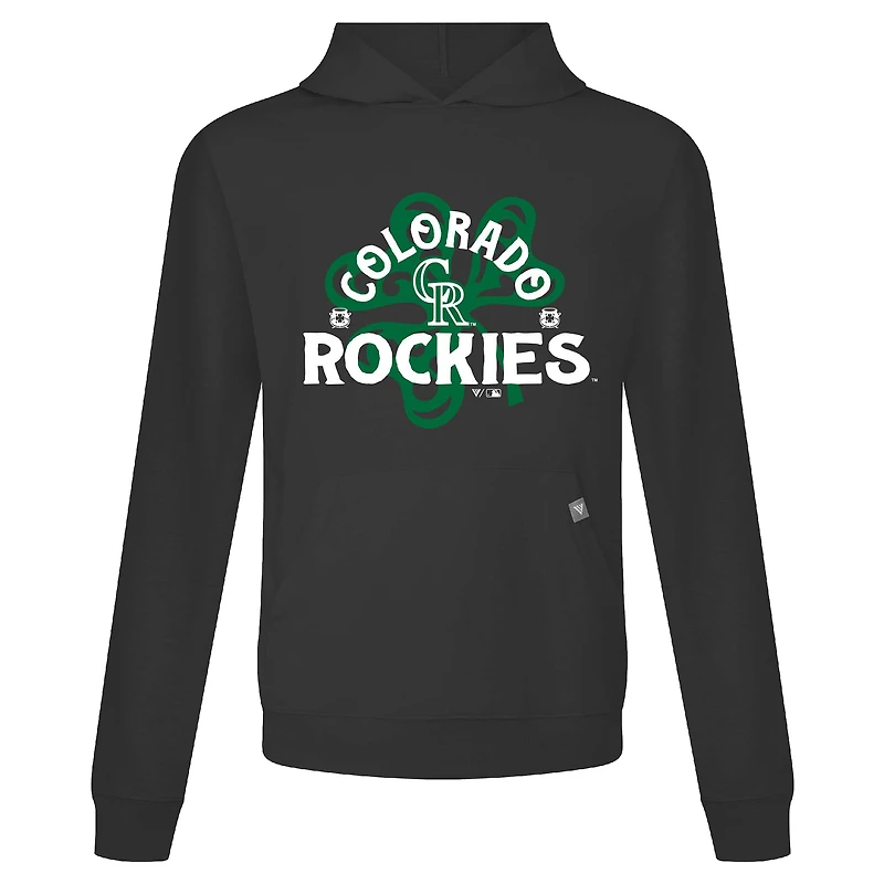 Sweat à capuche noir Colorado Rockies St. Patrick's Day Relay Shamrock pour homme Levelwear