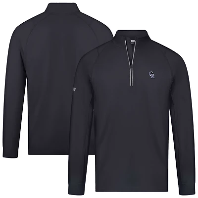 Men's Levelwear Black Colorado Rockies Theory Insignia 2.0 Quarter-Zip Pullover Top