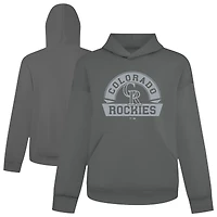 Men's Levelwear Gray Colorado Rockies Luxe Signature Banner Arch Pullover Hoodie