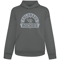 Men's Levelwear Gray Colorado Rockies Luxe Signature Banner Arch Pullover Hoodie