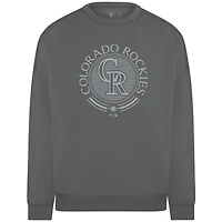 Men's Levelwear Gray Colorado Rockies Luxe Signature Grain Pullover Sweatshirt