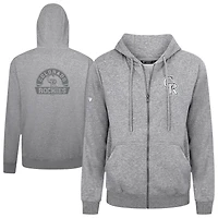 Men's Levelwear Colorado Rockies Podium Chenille Logo Full-Zip Hoodie