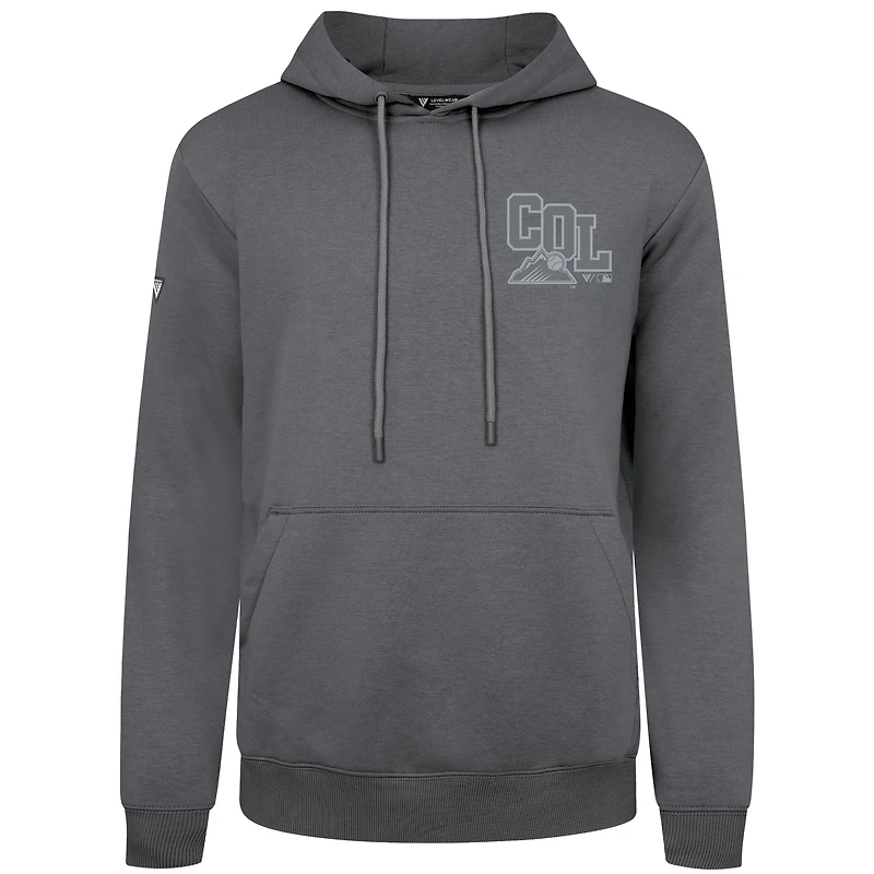 Sweat à capuche gris pour homme Levelwear Colorado Rockies Podium Valiant