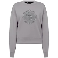 Men's Levelwear Gray Colorado Rockies Sponge Pullover Sweatshirt