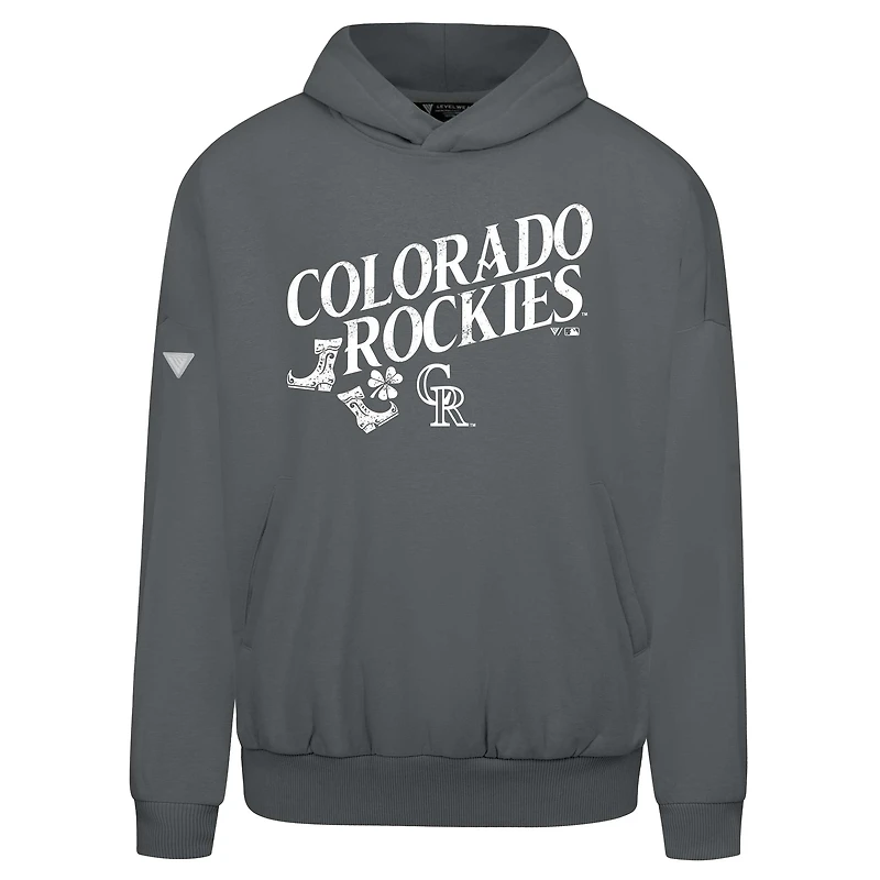 Sweat à capuche gris Colorado Rockies St. Patrick's Day pour homme Levelwear