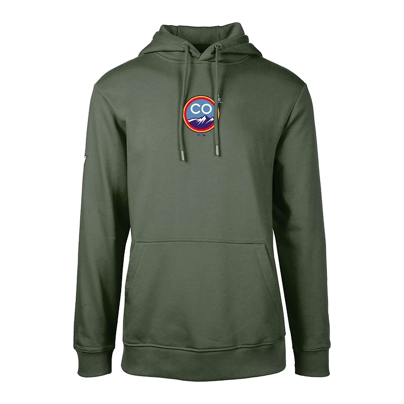 Men's Levelwear Green Colorado Rockies City Connect Podium Core 2.0 Pullover Hoodie