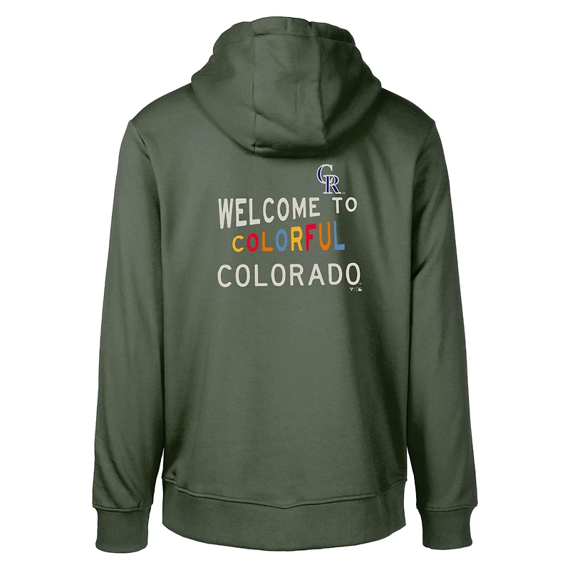 Men's Levelwear Green Colorado Rockies City Connect Podium Core 2.0 Pullover Hoodie