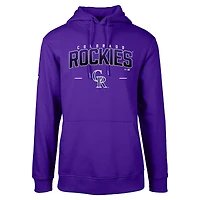 Men's Levelwear Purple Colorado Rockies Podium Doubleheader Pullover Hoodie