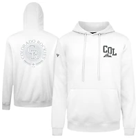 Men's Levelwear White Colorado Rockies Podium Valiant Pullover Hoodie