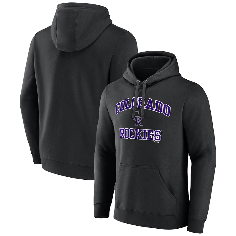 Sweat à capuche noir pour homme avec logo Colorado Rockies Heart & Soul