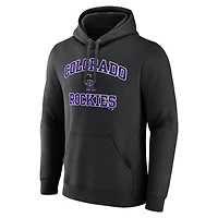 Men's Logo Athletic Black Colorado Rockies Heart & Soul Hoodie