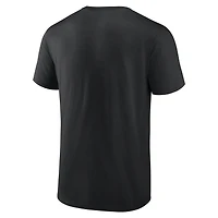 T-shirt noir pour homme avec logo officiel des Colorado Rockies