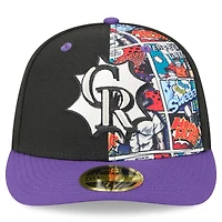 Casquette ajustée 59FIFTY noire/violette New Era pour homme, édition 2025 des joueurs de la MLB, spéciale week-end