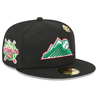 Casquette ajustée New Era 59FIFTY Big League 2025 Colorado Rockies noire pour homme