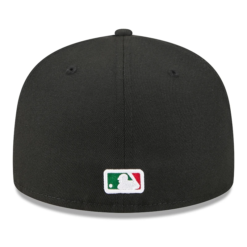 Casquette ajustée New Era 59FIFTY Big League 2025 Colorado Rockies noire pour homme