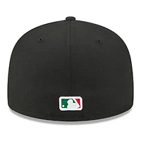 Casquette ajustée New Era 59FIFTY Big League 2025 Colorado Rockies noire pour homme