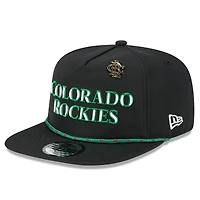 Casquette snapback noire New Era Colorado Rockies 2025 Big League Chew Golfer pour homme