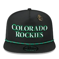 Casquette snapback noire New Era Colorado Rockies 2025 Big League Chew Golfer pour homme