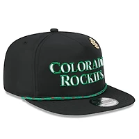 Casquette snapback noire New Era Colorado Rockies 2025 Big League Chew Golfer pour homme