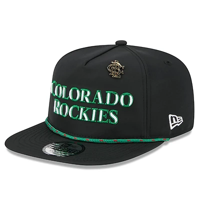 Casquette snapback noire New Era Colorado Rockies 2025 Big League Chew Golfer pour homme