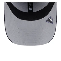 Men's New Era Black Colorado Rockies 2025 MLB Clubhouse 39THIRTY Flex Hat