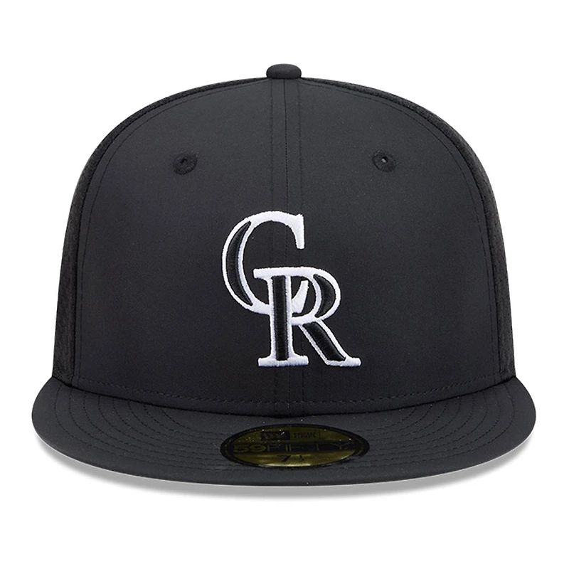 Men's New Era Black Colorado Rockies 2026 Batting Practice 59FIFTY Fitted Hat