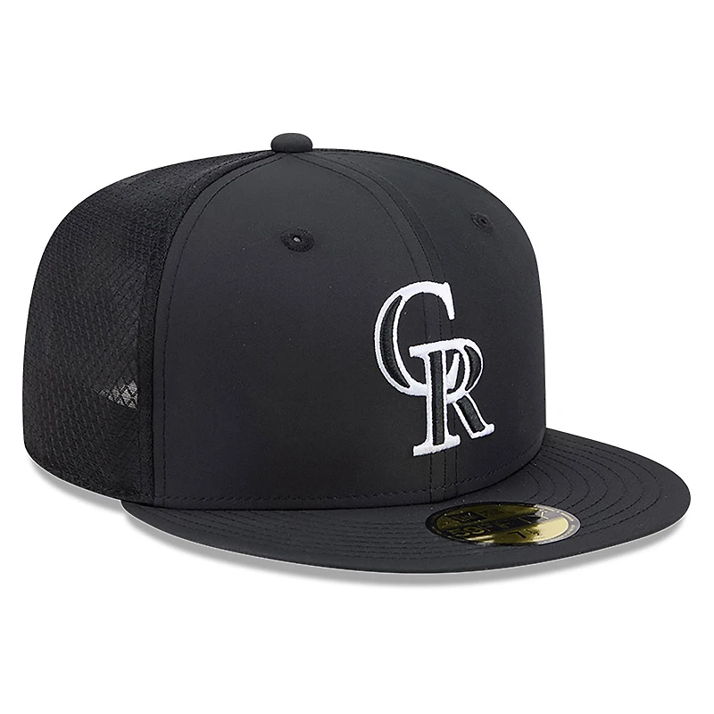 Men's New Era Black Colorado Rockies 2026 Batting Practice 59FIFTY Fitted Hat