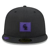 Casquette ajustée New Era noire Colorado Rockies 2026 Clubhouse 59FIFTY pour homme