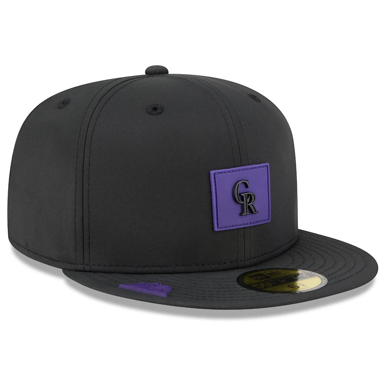 Men's New Era Black Colorado Rockies 2026 Clubhouse 59FIFTY Fitted Hat