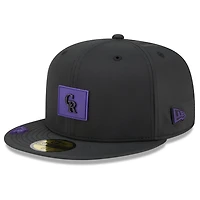 Casquette ajustée New Era noire Colorado Rockies 2026 Clubhouse 59FIFTY pour homme