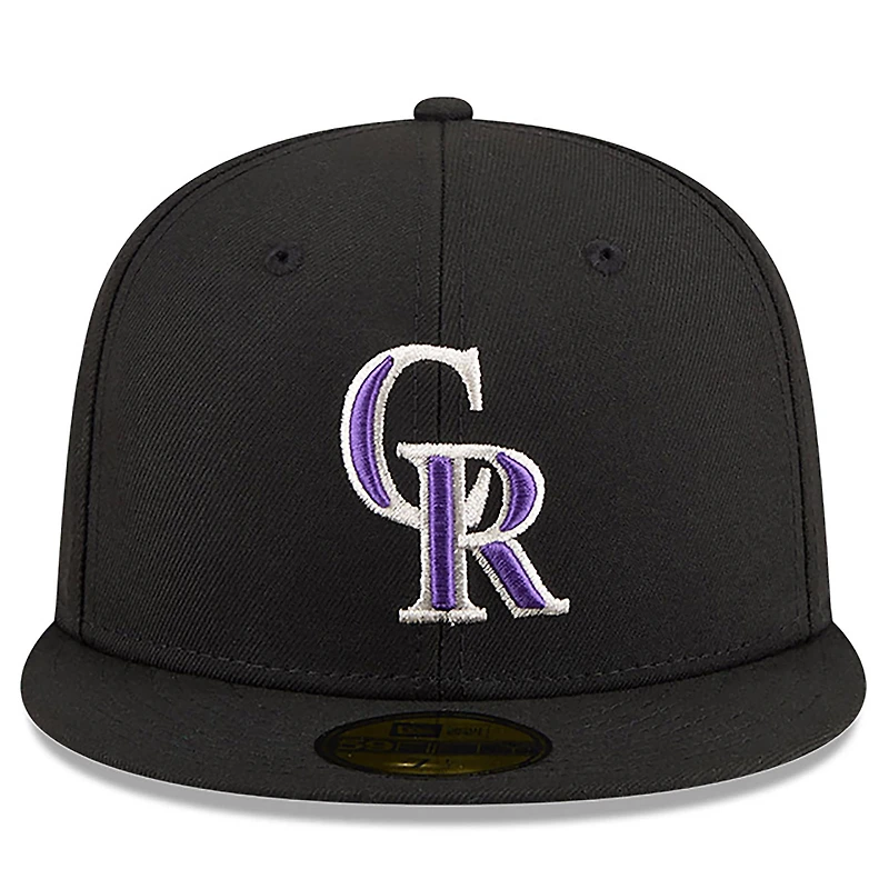 Men's New Era Black Colorado Rockies 2026 Jackie Robinson Day 59FIFTY Fitted Hat