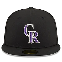 Men's New Era Black Colorado Rockies 2026 Jackie Robinson Day 59FIFTY Fitted Hat