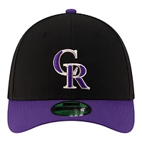 Casquette New Era noire pour homme, réplique alternative des Colorado Rockies, modèle 39THIRTY M-Crown Flex