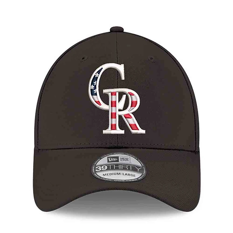 Men's New Era Black Colorado Rockies America 250 39THIRTY Flex Hat