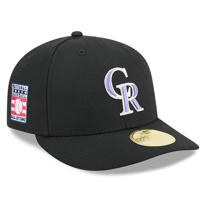 Casquette ajustée à profil bas 59FIFTY noire New Era pour homme