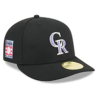 Casquette ajustée à profil bas 59FIFTY noire New Era pour homme