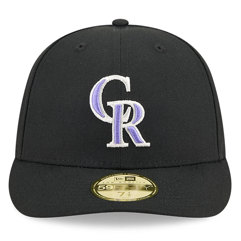 Casquette ajustée à profil bas 59FIFTY noire New Era pour homme