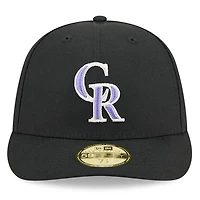 Casquette ajustée à profil bas 59FIFTY noire New Era pour homme