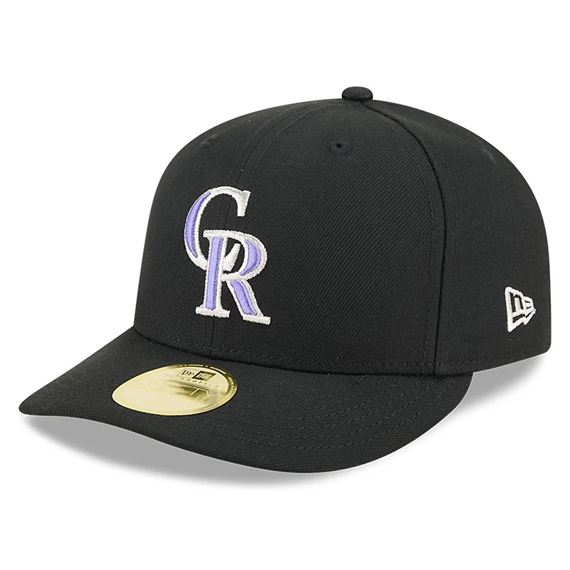 Casquette ajustée à profil bas 59FIFTY noire New Era pour homme