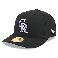 Casquette ajustée à profil bas 59FIFTY noire New Era pour homme