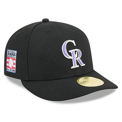 Casquette ajustée à profil bas 59FIFTY noire New Era pour homme