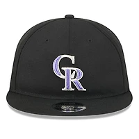 Casquette ajustable New Era noire Colorado Rockies Hall of Fame Retro Crown 9FIFTY pour homme