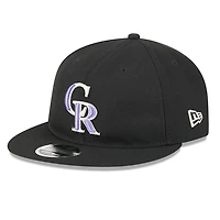 Casquette ajustable New Era noire Colorado Rockies Hall of Fame Retro Crown 9FIFTY pour homme