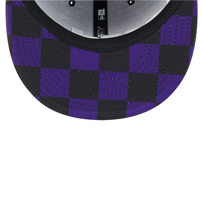 Casquette ajustée 59FIFTY sous-visière à carreaux noire Colorado Rockies pour hommes New Era