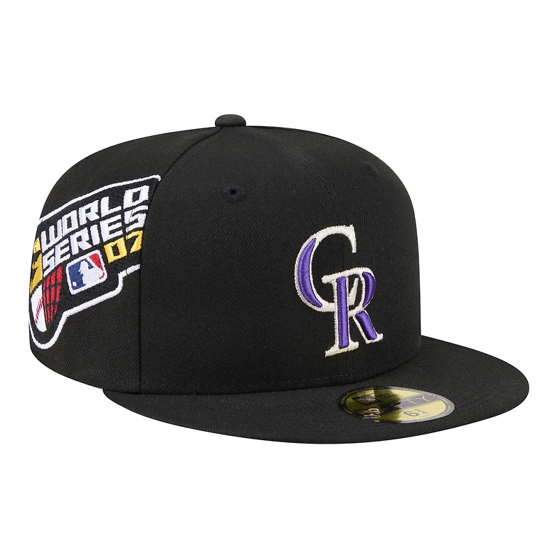 Men's New Era  Black Colorado Rockies Hidden Hit 59FIFTY Fitted Hat